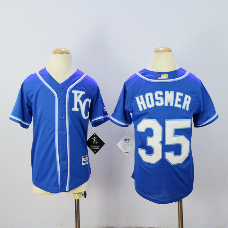 Youth Kansas City Royals 35 Hosmer Blue MLB Jerseys